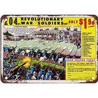 204 Revolutionary War Soldiers $1.98 Vintage Look Reproduction Metal Tin Sign