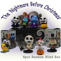 Anime 8Pcs 7.5-8.5cm The Nightmare Before Christmas Jack Skellington Mayor Sally Figure Action Pvc Models Toy Ornaments Gifts
