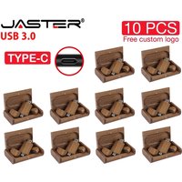 10PCS/LOT TYPE-C 2in1 Wooden USB 3.0 Flash Drives 128GB Free Custom Logo Pen Drive 64GB High Speed Memory Stick 32GB 16GB U disk