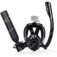 Snorkeling Mask with Scuba Tank Underwater Breathing Apparatus Diving Oxygen Cylinder Set Portable