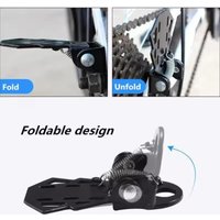 Universal Foldable Bike Rear Foot Pegs Bicycle Foot Rest Pedal Mountain Bike Passenger Footrest for MTB Rear Seat Accessories