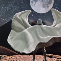 Moon Knight 1/12 White Hooded Wire Shaped Cloak Cape Accessory For 6 Inch ML Moon Knight Action Figure Body Decoration Toy
