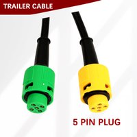 Trailer Rear Light Wire Cable Wiring Harness 13 Pin Plug to 2x 5 Pin Extension Cable 5m Trailer Light Connector Plug Adapter