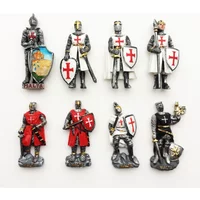 Malta Fridge Magnets Spain Scotland Warrior Portrait Magnet for Refrigerators 3d Resin Brugge Samurai Gift Ideas Decor Souvenir
