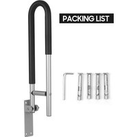Handrail for Toilet Anti-Fall / Anti-Slip Bathroom Handrail Flip-Up Safety Handrail Screw-In Safety Grab Bar Handle Home Health