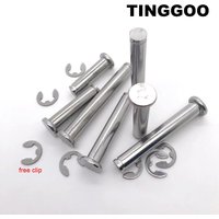 1/5pcs M3 M4 M5 M6 M8 M10 M12 Stainless Steel Flat Head Bearing Cylindrical Positioning Axis Roll Dowel Pin With Shaft Circlip