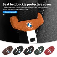 Suede Car Seat Belt Buckle Clip Protector Interior Accessories For BMW E87 E70 E91 E30 G20 E92 E93 E60 E46 E90 G30 E53 X1