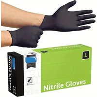 Black Disposable Nitrile Gloves 4mil Thick Industrial Textured Mechanic Safety Gloves Latex Free Men Auto Work Protective Gloves