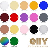QIYI 50Pcs Colorful Round Acrylic Mirror Sewing Rhinestones Sew On Flatback Strass On Stone For DIY Crafts Clothes Decorations