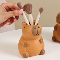 Cute Cartoon Pen Holder, Office Desktop Storage Ornament, Multifunctional Makeup Brush Storage Holder, Creative and Practical Small Gift