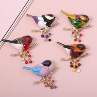 🎊 1Pcs Unisex Animal Pins Luxury Enamel Branch Bird Brooches For Women Casual Party Jewelry Accessories Gifts Decoration