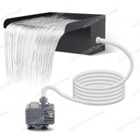 Outdoor Fountain Spillway Kit with 304 Stainless Steel, Corrugated Tubing and Water Pump for Garden Pond Decoration