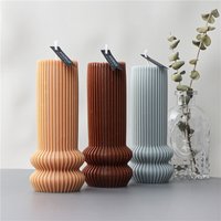 Moule en Silicone pour bougie à géométrie rayée, pour décoration de chocolat faite à la main, gypse, aromathérapie, savon, résine, moule en Silicone