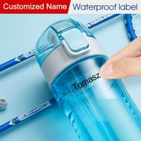 Personalized Waterproof Animal Stickers Transparent - Hebrew/Spanish Name Tags for School Students, Eco-Friendly Kids Stationery