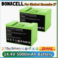 Batterie de remplacement pour iRobot Roomba i7, 5000 mAh, 14,4 V, pour les modèles i3, i4, i5, i6, i7, i8, J7 et E5, batterie rechargeable pour aspirateur.