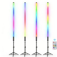 LUXCEO 4pcs 120cm RGB Atmosphere Lamp 5W Background light Sticks led Bars Wand Video Photography Decor Lighting for Home Party