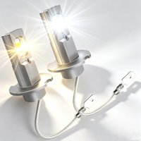 2Pcs H3 LED Headlight Bulbs High Beam 6500K White 3000K Yellow 12000K Blue for Car Truck LED Fog Light Driving Lamp DRL 12V-24V