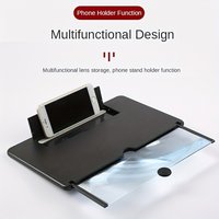 12/10 inch HD Screen Magnifier, Anti Blue Light Eye Protection Mobile Phone Amplifier, Portable Multi-functional Video Enlarger