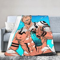 Ryomen Sukuna Jujutsu Kaisen Super Warm Blanket Students Plush Throw Blanket Fluffy Outdoor Flannel Bedspread Sofa Bed Cover