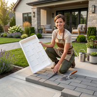 Rectangle Concrete Molds for Garden Paving, DIY Anti-Slip Cement Paver Form for Walkway, Reusable Mold for Courtyard