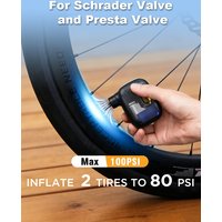 AliExpress THERAGUN Mini Bicycle Pump Rechargeable Portable Air Inflator 100PSI 5V Type-C Bike Accessories for Bike Schrader Presta Tires.