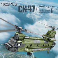 1622PCS CH-47 Chinook Transport Plane Building Blocks Military Armed Helicopter Fighter Model Bricks Kids Toys Christmas Gifts