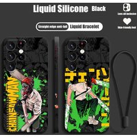 Chainsaw Man Devil Hunter Cover For Samsung S26 S25 Edge S24 S23 S22 S21 S20 Ultra Plus Lite Liquid Left Rope Funda Phone Case