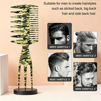 3-in-1 Fishbone Comb Men's Pompadour Styling Texturizing Comb Oil Head Comb Travel Essential for Barbershop & Home Hairdressing