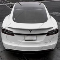 1:1 Design P Performance Heckspoiler für Tesla Model S 2013-2025 Kofferraumdeckel Top-Heckflügel Schwarz ABS-Verkleidung Karosserie-Tuning-Kit