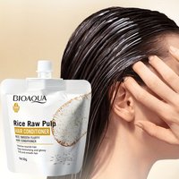 Bioaoua Rice Puree Hair Conditioner, 30G/Bag, Strengthens and Toughens Hair, Repairs Split Ends and Nourishes, Smooths, and Brightens Dry Hair