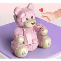 Lovely Creative Cartoon Teddy Bears Figures Building Block Doll Bricks Assemble Model Educational Toys Collection For Kids Gifts