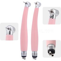Dental Handpiece Led Light High Speed High Air Turbine Pink Fast Hand Piece Push Button Ceramic Bearing Dentistry Tool 2/4 Holes