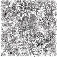 50/100PCS Transparent PET Black and White Plant Stickers Cartoon Flowers Creative Waterproof Decoration DIY Notebook Stickers