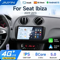 JIUYIN 9" Android Auto-Multimedia-Radio für Seat Ibiza 6J IV 4 2009-2013, Videoplayer, kabelloses CarPlay, Audio-Auto-Stereo, GPS-Navigationsbildschirm