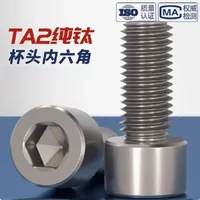 M1.6 M2 M2.5 M3 M4 M5 M6 M8 M10 TA2 Pure Titanium Gr2 DIN912 Hexagon Hex Socket Head Cap Allen Bolt Screw