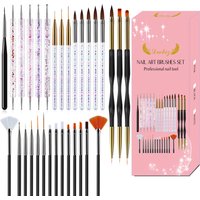 31PCS Nail Art Brushes Set - Nail Brushes for Nail Art U V Gel Nail Brushes, Acrylic Nail Brushes, Liner Brushes, Dotting Tools