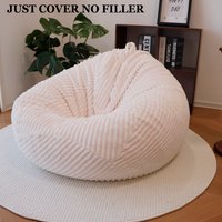 Bean Bag Cover without filler Just Cover Bean Bags Chair No Filling Stuffed Animal Storage Washable Soft Plush Sofa Cover