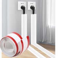 1pc Cable Cover Protector PVC Self-Adhesive Wire Protection Strip Wear Resistant Prevent Trip Wall Floor Wire Organizer