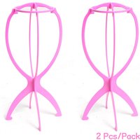 2PCS Wig Stand Collapsible Wig Holder Durable Wig Display 13.8 Inch Tool Travel Wig Stand for All Wigs