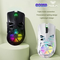 AULA SC620 Wireless Gaming Mouse, Lightweight Design, Multiple Lighting Effects, Customizable Fire Button, Optical Movement Dete