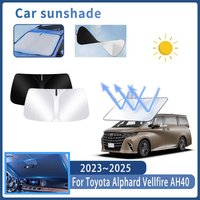 Car Sun Visor For Toyota Alphard Vellfire AH40 2023 2024 2025 Front Windshield Sunshade Heat Insulation Summer Auto Accessories