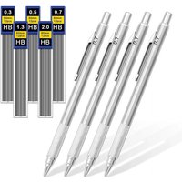 Mechanical Pencil 0.3 0.5 0.7 0.9 1.3 2.0mm 3.0mm Low Center of Gravity Metal Drawing Special Pencil Office School Art Supplies