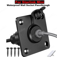 Waterproof Wall Socket Passthrough for Starlink Mini DC 5.5*2.1 Female Power Connector Port for RV Campervan Battery Box Outlet