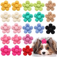 10PCS Spring Dog Bows For Puppy Cat Flower Bowknot Rubber Bands for Dogs Fashion Dog Hair Accessories Dog Grooming Accesories