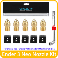 Creality Ender 3 Neo Nozzle Kit,with 5pcs Silicone Sock and tool for Ender 3 Max Neo, CR-6 SE, Ender 3 V2 Neo 3D printer nozzles