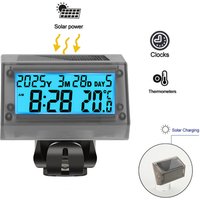 AliExpress NONE Solar Motorcycle Handle Temperature Calendar Electronic Clock Smart Touch Keys Suitable for Bicycle Bicycle Electric Motorcycle