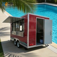 Customizable Appearance Mobile Kitchen Restaurant Food Cart Custom Size Fast Food Truck with Complete Kitchen Equipment