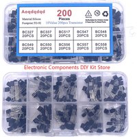200PCS TO-92 Series Transistor Set 20pcs of each of 10 sizes BC327 BC337 BC517 BC547 BC548 BC549 BC550 BC556 BC557 BC558