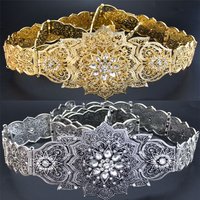Vintage Women Wedding Belt Gold Color Morocco Caftan Belt Arabic Bridal Jewelry Adjustable Length