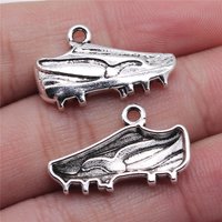 WYSIWYG 10pcs 15x25mm 2 Colors Antique Bronze Color Antique Silver Color Sneakers Spikes Charms For DIY Jewelry Making